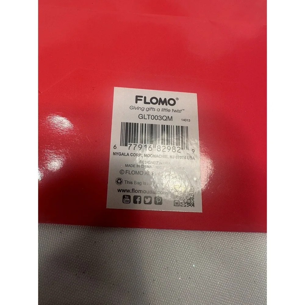 flomo party present gift bag glitter pink